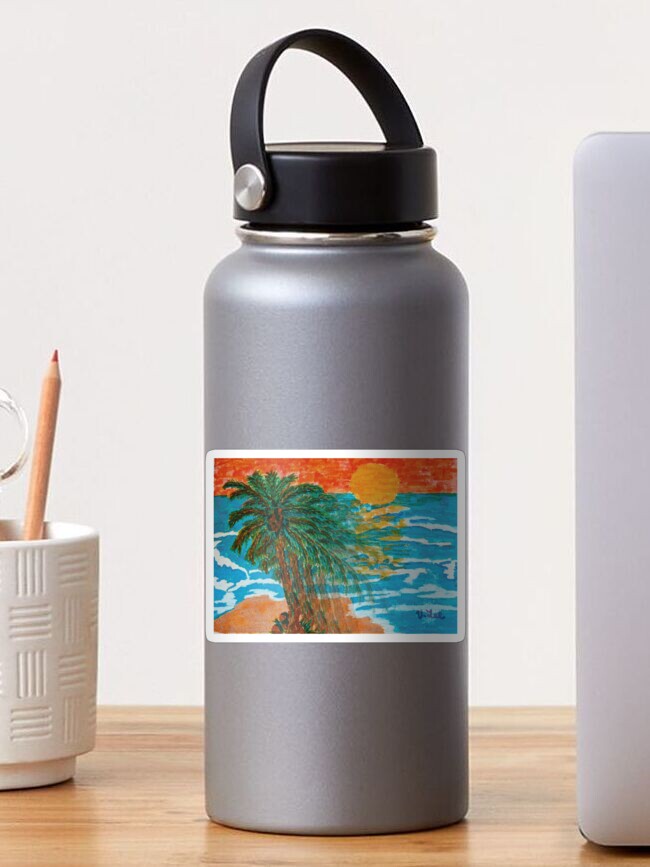 Thumbnail 1 of 3, Sticker, Palm Trees designed and sold by Ladyinthemitten.