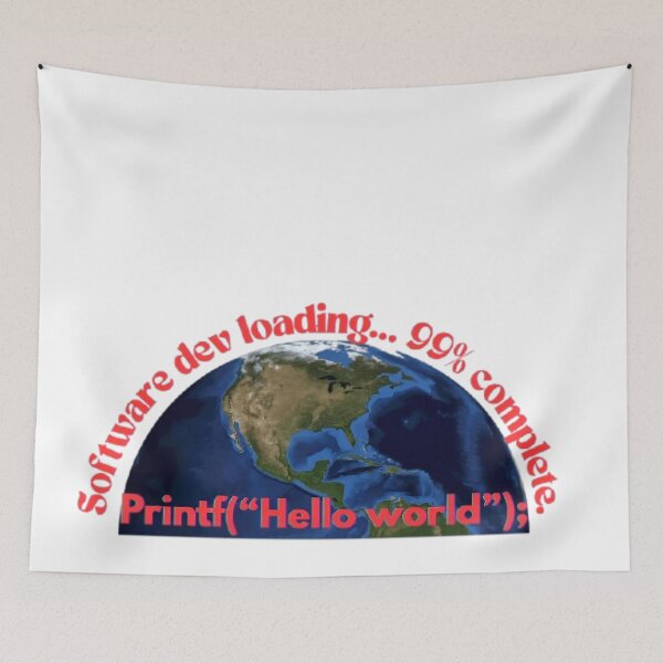 Item preview, “Software Dev Loading T-Shirt – Hello World Earth Design for Programmers & Coders” designed and sold by SoulFlex.