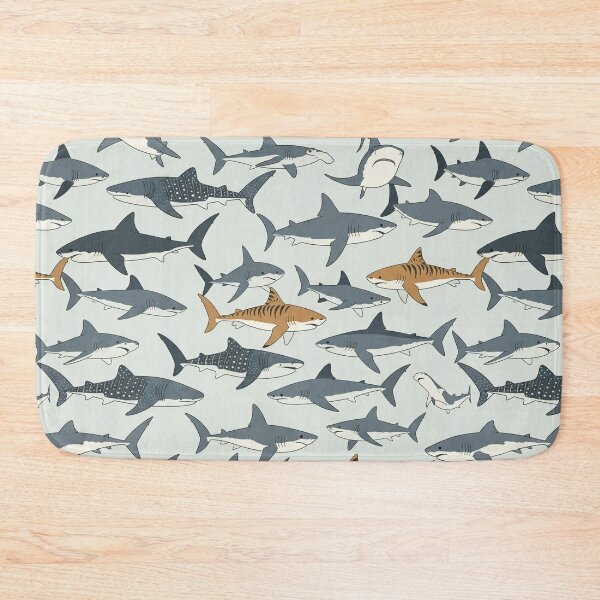 Item preview, Whimsical Shark Seamless Vector Pattern designed and sold by LoudArtStudio.