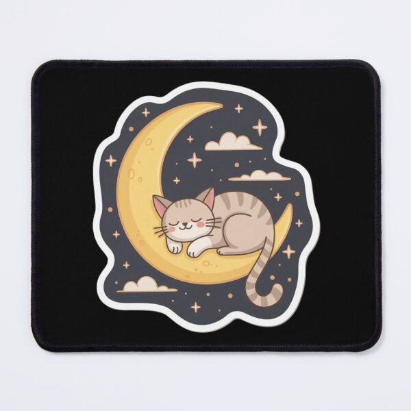 Item preview, Sleeping Starcat on the Crescent Dream Moon designed and sold by Shop9999.