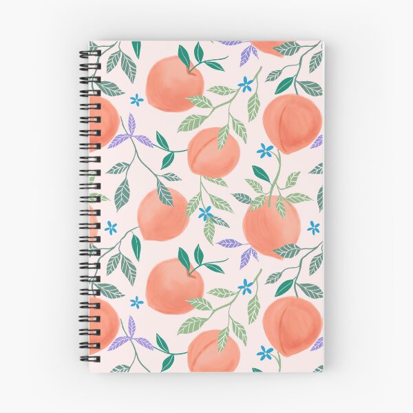Item preview, Juicy Peach Pattern, la dolce vita, Italian summer aesthetics, Floral Design, Modern Trendy Fruits, citrus art, hand painted designed and sold by Natasha May Design.