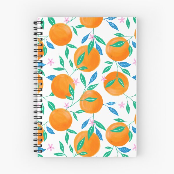 Item preview, Orange Pattern, la dolce vita, Italian summer aesthetics, Floral Design, Modern Trendy Fruits, citrus art, hand painted designed and sold by Natasha May Design.