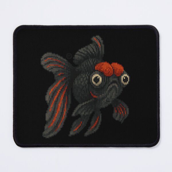 Item preview, Goldfish - Pixel Art - 8bit graphics 16bit graphics - Retro Fish Art - Red Black Moor - Brain Fish designed and sold by Kabuji Store.