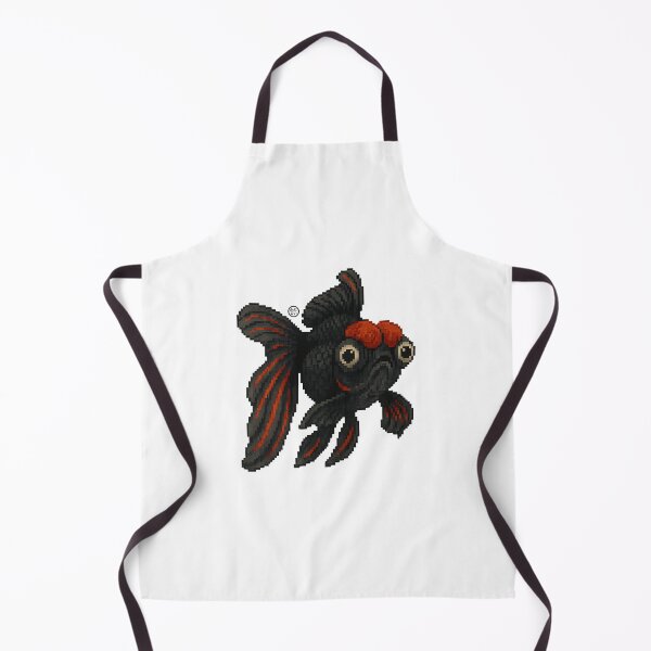 Item preview, Goldfish - Pixel Art - 8bit graphics 16bit graphics - Retro Fish Art - Red Black Moor - Brain Fish designed and sold by Kabuji Store.