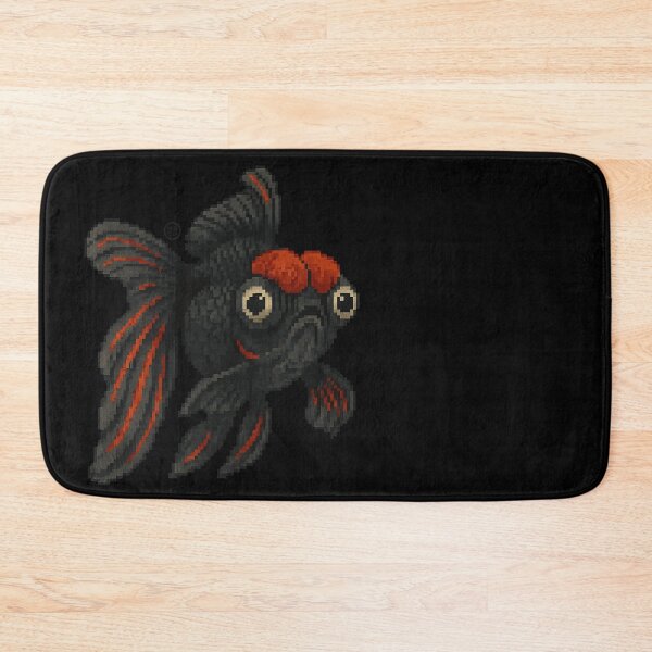 Item preview, Goldfish - Pixel Art - 8bit graphics 16bit graphics - Retro Fish Art - Red Black Moor - Brain Fish designed and sold by Kabuji Store.