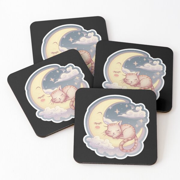 Item preview, Sleeping Starcat Beneath the Dream Moonlight designed and sold by Shop9999.