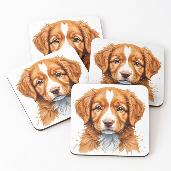 Item preview, Nova Scotia Duck Tolling Retriever Puppy– Digital Ink Portrait designed and sold by Typeglyphs.