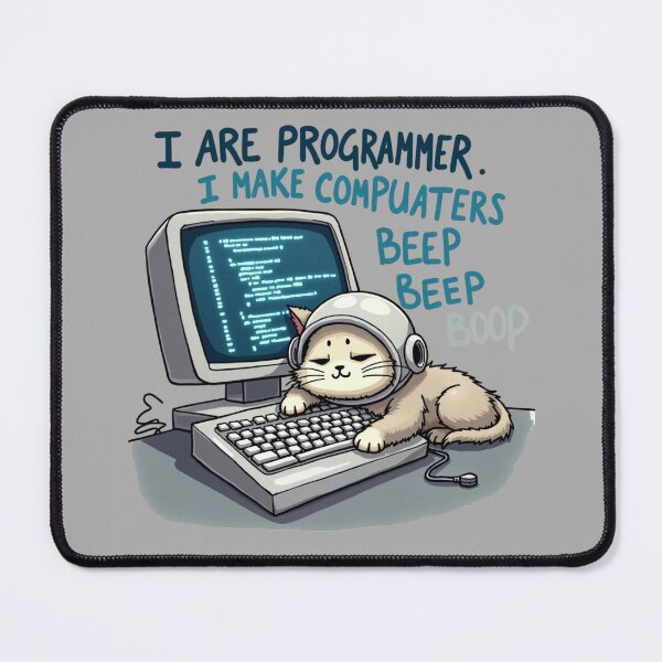 Item preview, Lazy Programmer Cat – Beep Beep Boop designed and sold by FaresWalid.