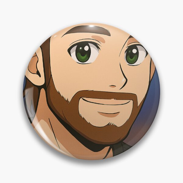 Item preview, Chill Bearded Guy – Cute Anime Style Portrait designed and sold by Zampettalibera.