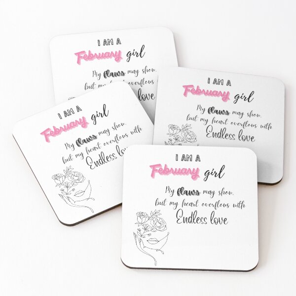 Item preview, February Girl – Flaws and Endless Love | Aesthetic Self-Love Quote designed and sold by lyrasummayah-.