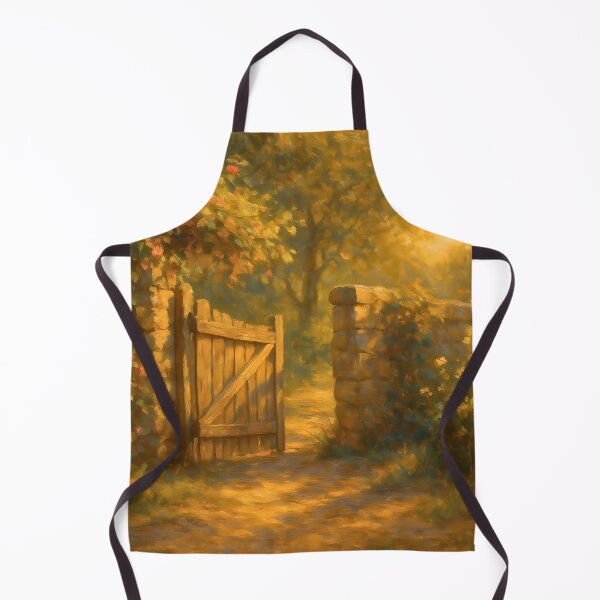 Item preview, Golden Hour Garden Gate: Vintage Oil Painting designed and sold by Perennial Home & Gardens.