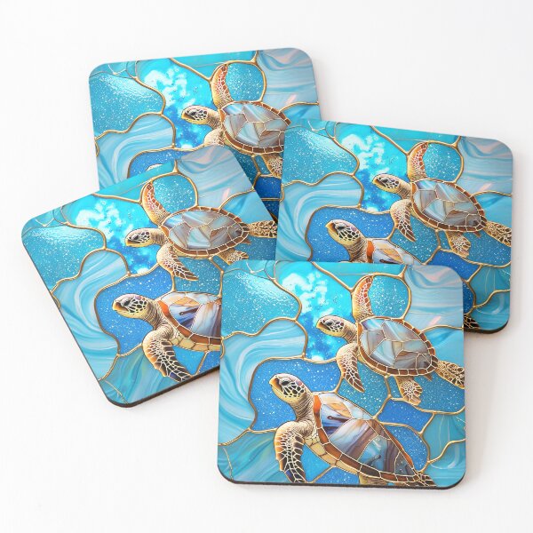 Item preview, Sea Turtle Stained Glass Effect Phone Case, Note book, Clock, Journal, Shower Curtains, Blankets designed and sold by caseluv.
