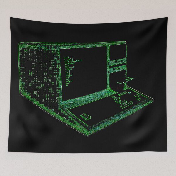Item preview, Tandy TSR-80 green outline on black designed and sold by Jagaroth.