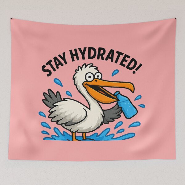 Item preview, Pelican Stay Hydrated Funny Outdoors Nature Lovers Tee designed and sold by kaltoumkiki.