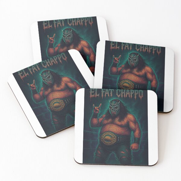 Item preview, El Fat Chappo – Skull Mask Wrestling Legend T-Shirt designed and sold by Rudifer.