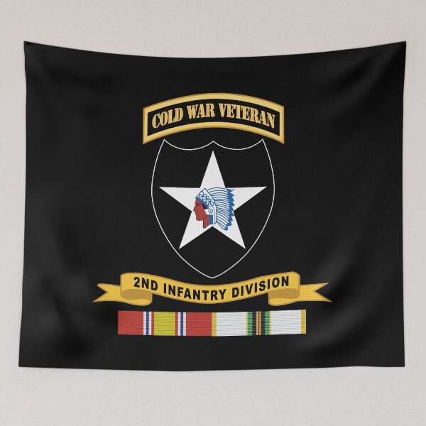 Item preview, Army - 2nd Infantry Division w Br - Ribbon COLD WAR Vet Tab X 300 designed and sold by Military Insignia Products.