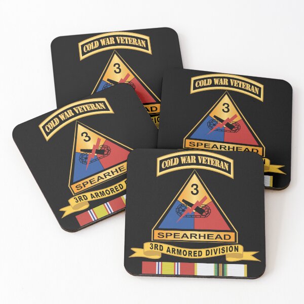 Item preview, Army - 3rd Armored Division w Br - Ribbon COLD WAR Vet Tab X 300 designed and sold by Military Insignia Products.