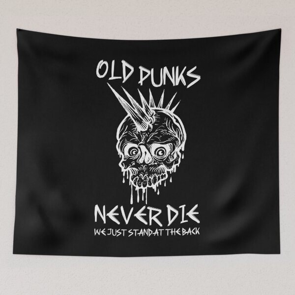 Item preview, Punk Skull Mohawk Design – Old Punks Never Die designed and sold by Parkerzz.