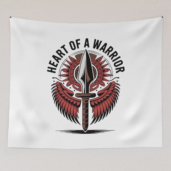 Item preview, Heart of a Warrior – Tribal Spear Symbol Design designed and sold by JPees.