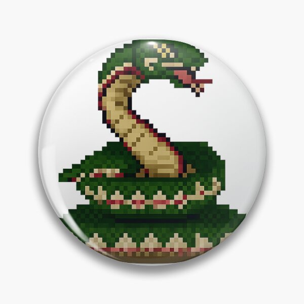 Item preview,  Pixel Art Coiled Viper Snake designed and sold by pastel.moonwave.