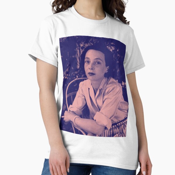 Marguerite Duras in blue and pink Classic T-Shirt