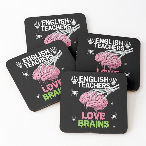 Item preview, English Teachers love brains skeleton Halloween designed and sold by Hlz-0118.