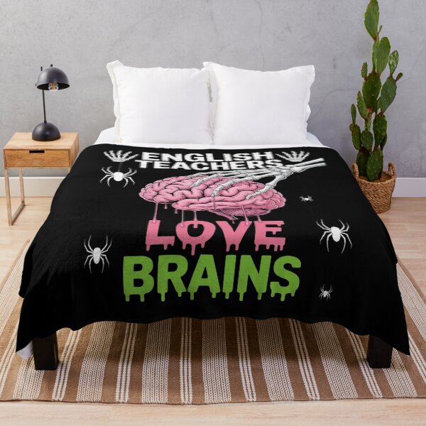 Item preview, English Teachers love brains skeleton Halloween designed and sold by Hlz-0118.