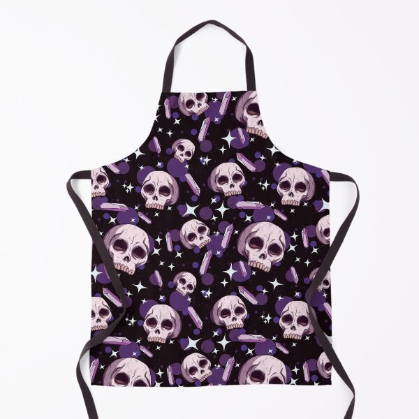 Item preview, Purple Crystal Skull Seamless Pattern – Witchy Goth Halloween Aesthetic designed and sold by Parkerzz.