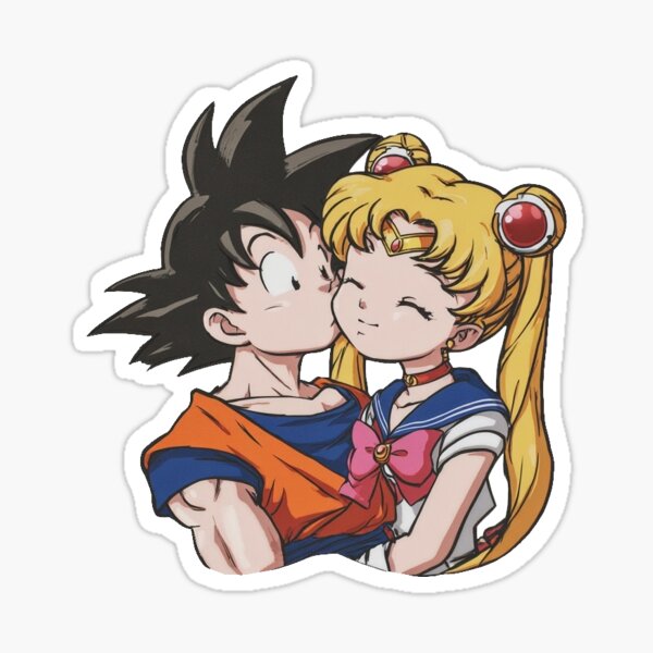 Item preview, Goku Kisses Sailor Moon designed and sold by pastel.moonwave.