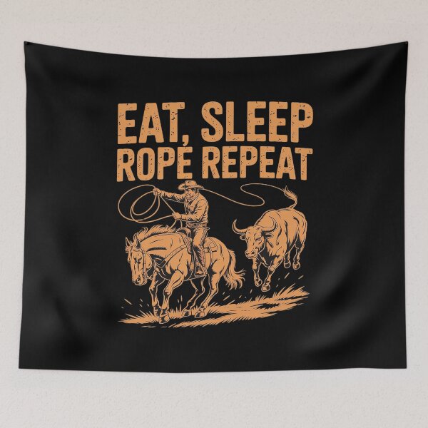 Item preview, Eat Sleep Rope Repeat Team Roping Rodeo designed and sold by WindowStone.