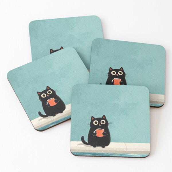 Item preview, Black Cat Morning Vibes with Coffee Mug designed and sold by Tenalxp.