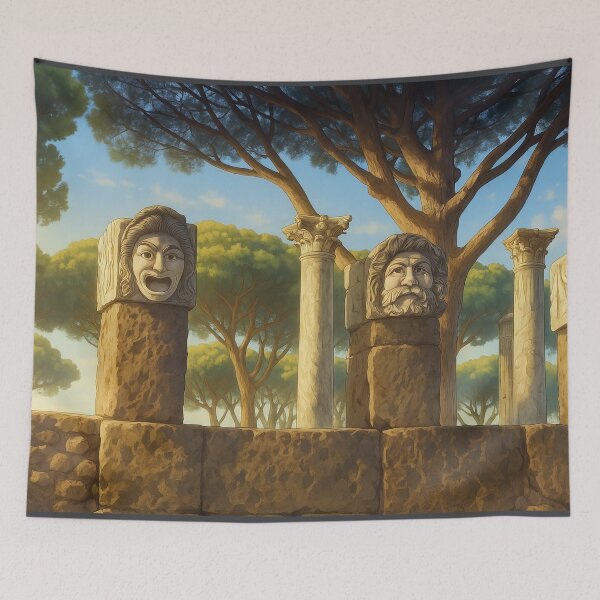 Item preview, Ancient Rome Marble Theatrical Masks of Ostia Antica designed and sold by KAI-Studio.