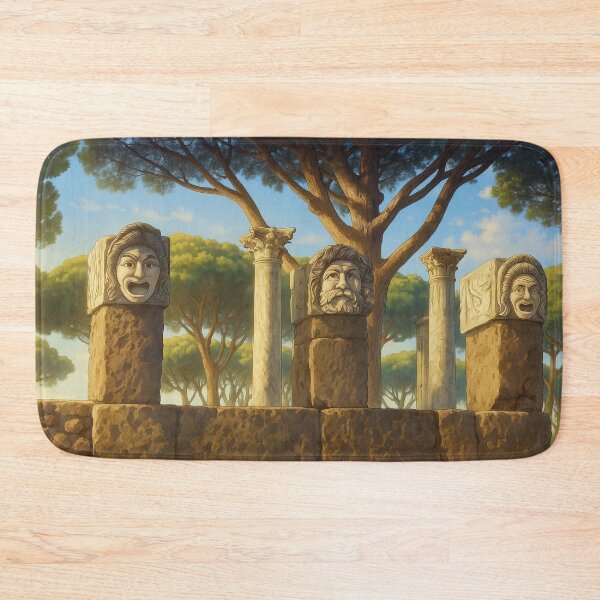 Item preview, Ancient Rome Marble Theatrical Masks of Ostia Antica designed and sold by KAI-Studio.