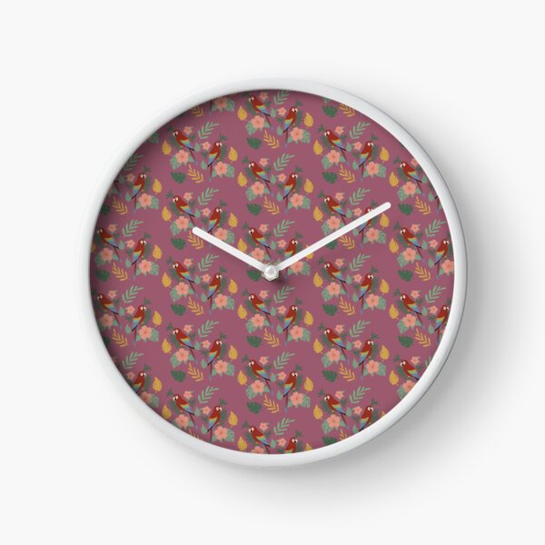 Item preview, Parrots with Exotic Botanicals Pattern - Pink designed and sold by ellealsopaints.