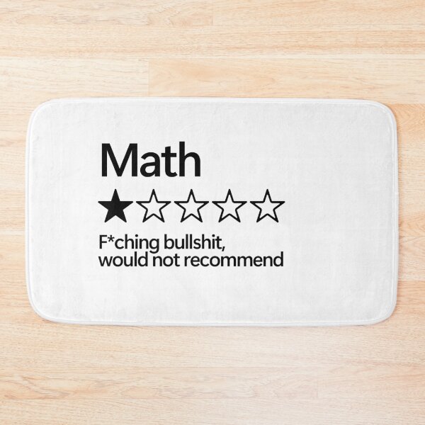 Item preview, Math would not recommend designed and sold by shitpostee.