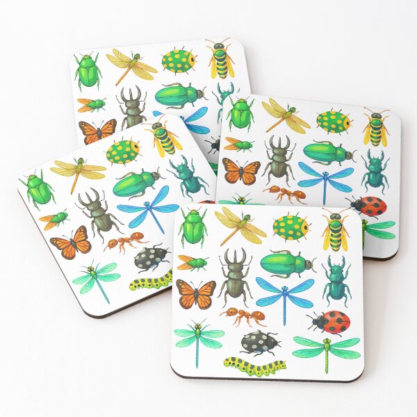 Item preview, Bright and Colorful Realistic Insects Collection designed and sold by ArtfulWeave.