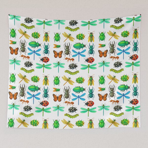 Item preview, Bright and Colorful Realistic Insects Collection designed and sold by ArtfulWeave.