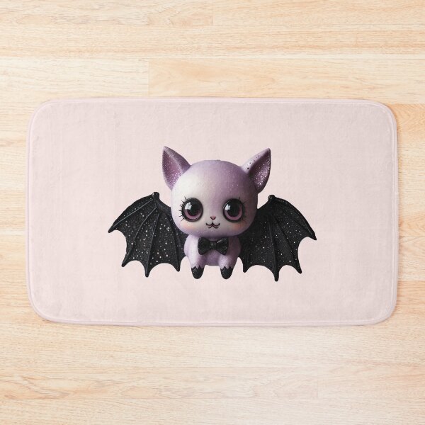 Item preview, Kawaii Bat Cat – Cute Gothic Vampire Creature with Glitter Wings designed and sold by Shiwwa.