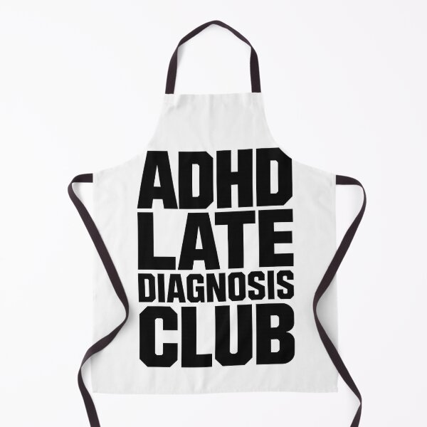 Item preview, ADHD Late Diagnosis Club Bold Brutalist Typography designed and sold by Trendy Sticker & Merch Collection - Express Yourself.