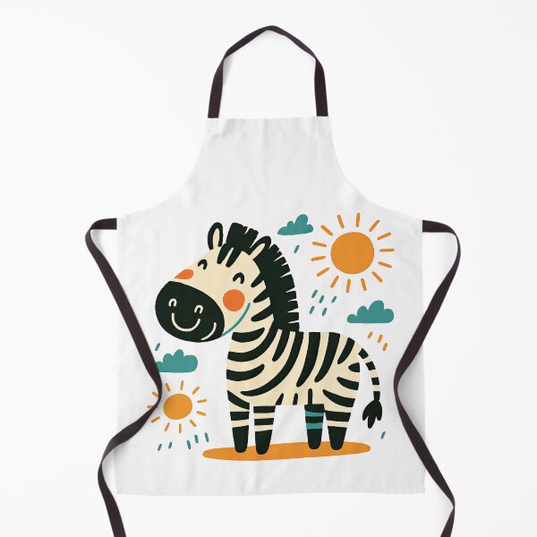 Item preview, Smiling Zebra in a Sunny Weather Scene with Clouds designed and sold by ArtfulWeave.