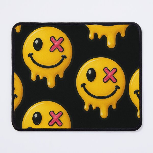 Item preview, Meltdown Smiles – Drippy Grunge Emoji Pattern designed and sold by Zenvo.