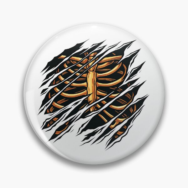Item preview, Golden Ribcage Illustration with Ripped Effect designed and sold by ArtfulWeave.