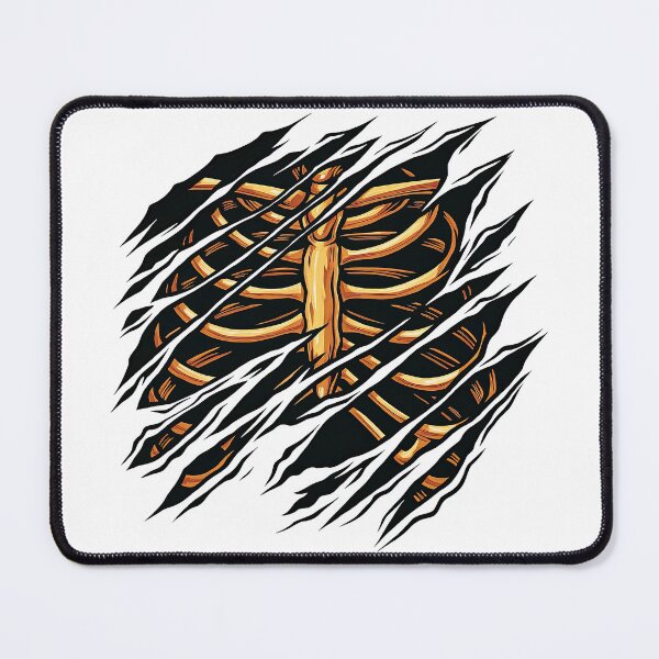 Item preview, Golden Ribcage Illustration with Ripped Effect designed and sold by ArtfulWeave.