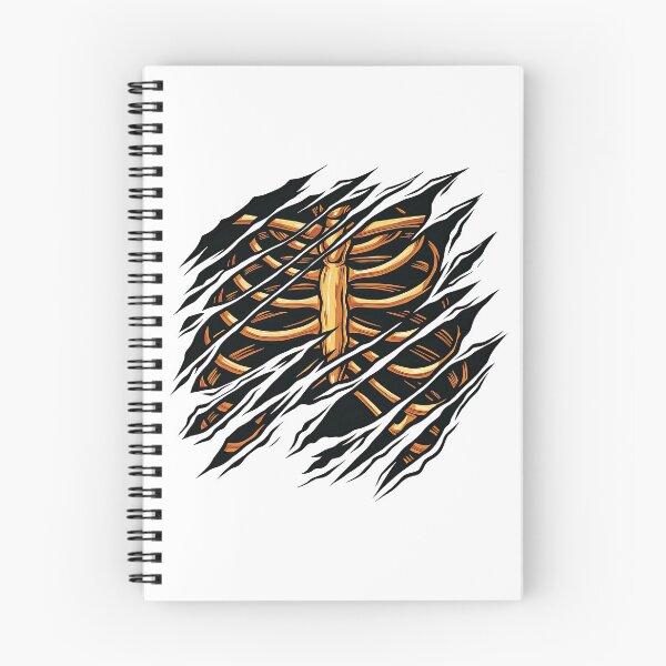 Item preview, Golden Ribcage Illustration with Ripped Effect designed and sold by ArtfulWeave.