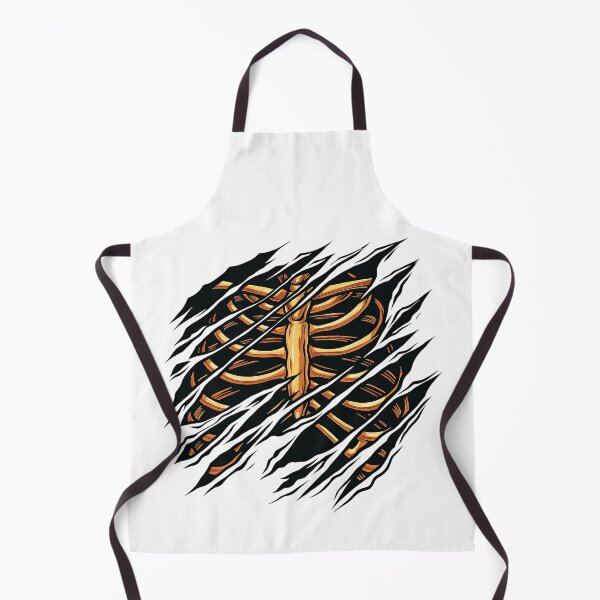 Item preview, Golden Ribcage Illustration with Ripped Effect designed and sold by ArtfulWeave.