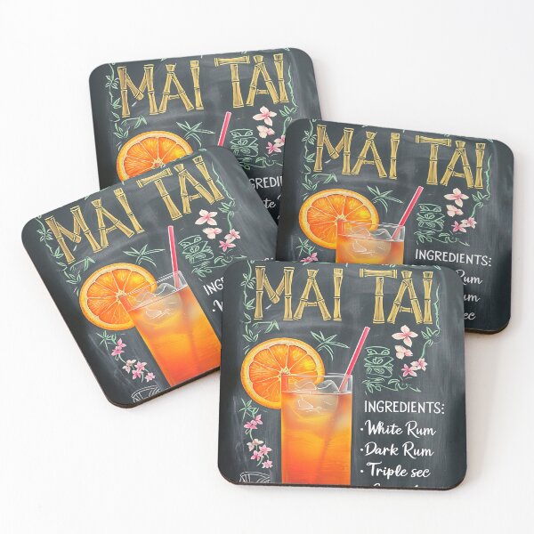 Item preview, Mai Tai Cocktail Recipe Chalkboard Art designed and sold by paulrommer.