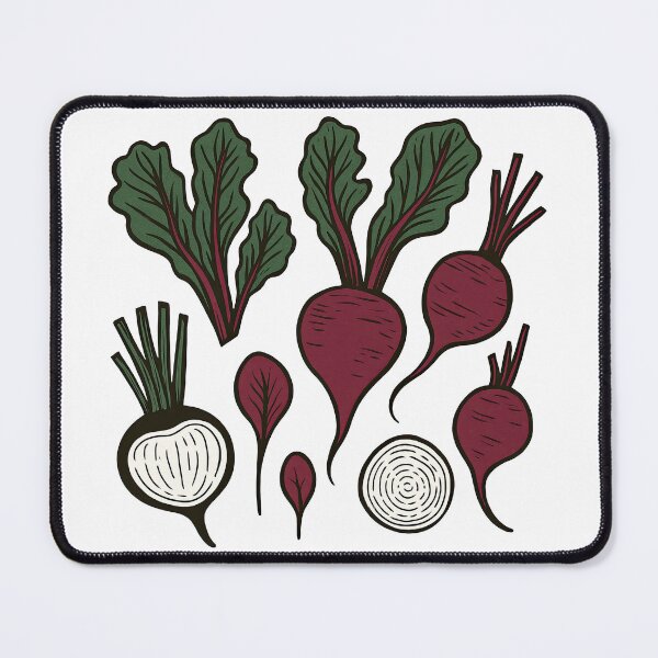 Item preview, Root Vegetable Beets Pattern with Leaves and Slices designed and sold by ArtfulWeave.