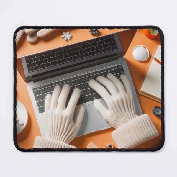 Item preview, Typing Without Hands – Surreal Empty Gloves at Keyboard Design designed and sold by ashokreddy343.