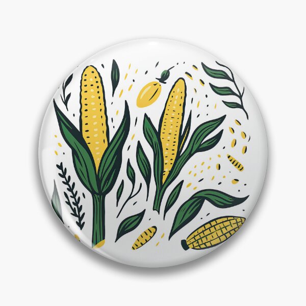 Item preview, Corn Plant Pattern with Leaves, Kernels, and Cobs designed and sold by ArtfulWeave.