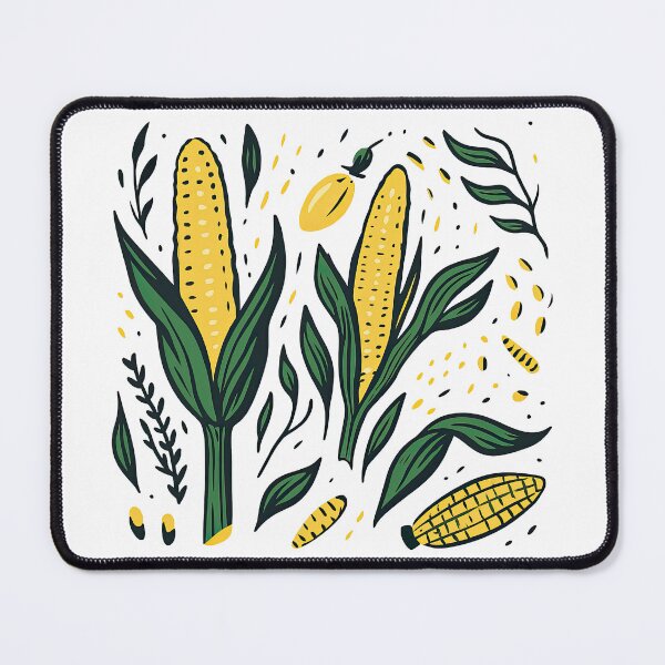 Item preview, Corn Plant Pattern with Leaves, Kernels, and Cobs designed and sold by ArtfulWeave.